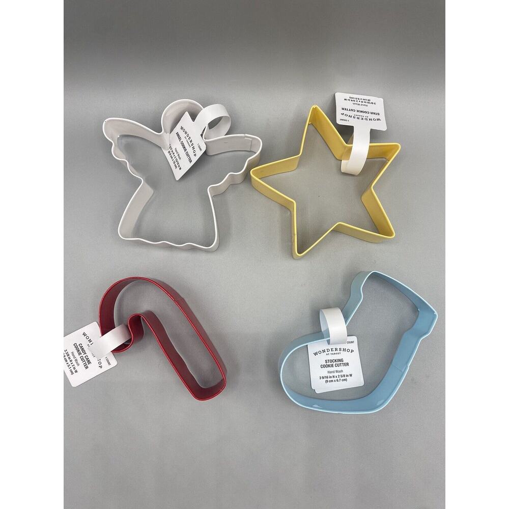 4 Pc 2022 Wondershop Target Stainless Steel Metal Christmas Cookie Cutters. NEW
